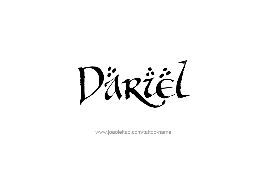 Tattoo Design  Name Dariel   