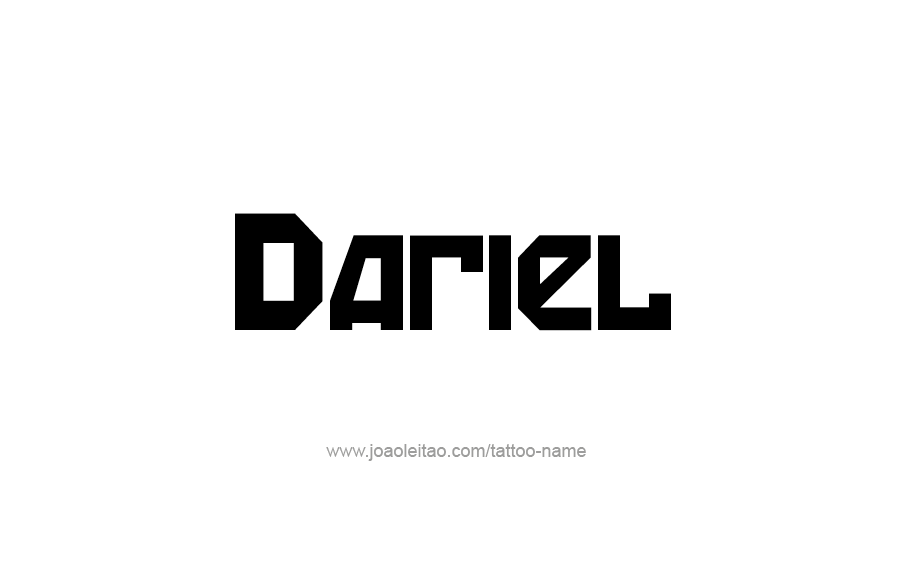 Tattoo Design  Name Dariel   