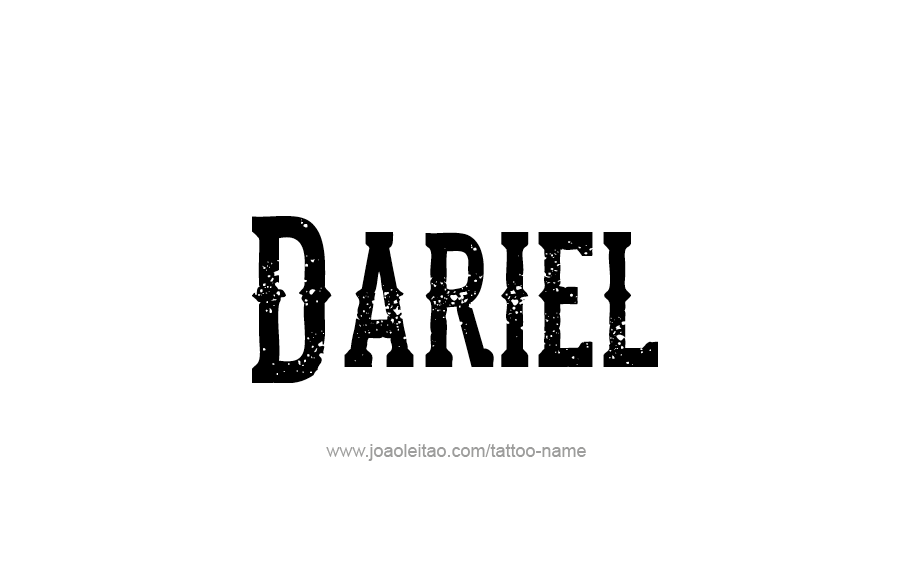 Tattoo Design  Name Dariel   