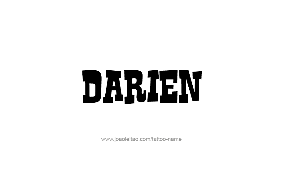 Tattoo Design  Name Darien   