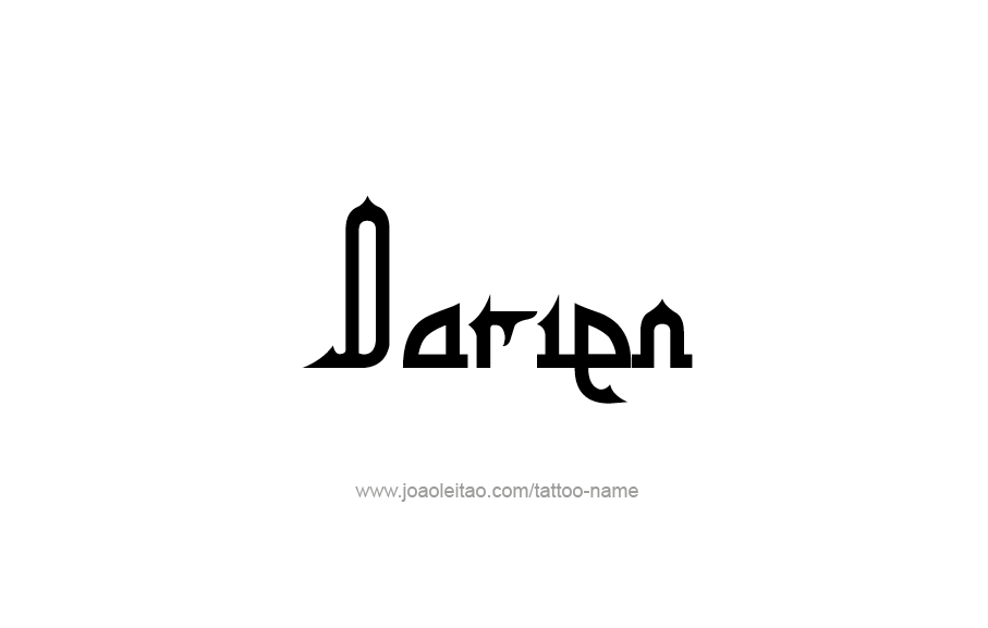 Tattoo Design  Name Darien   