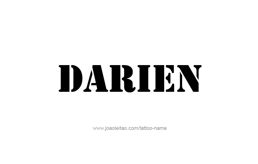 Tattoo Design  Name Darien   