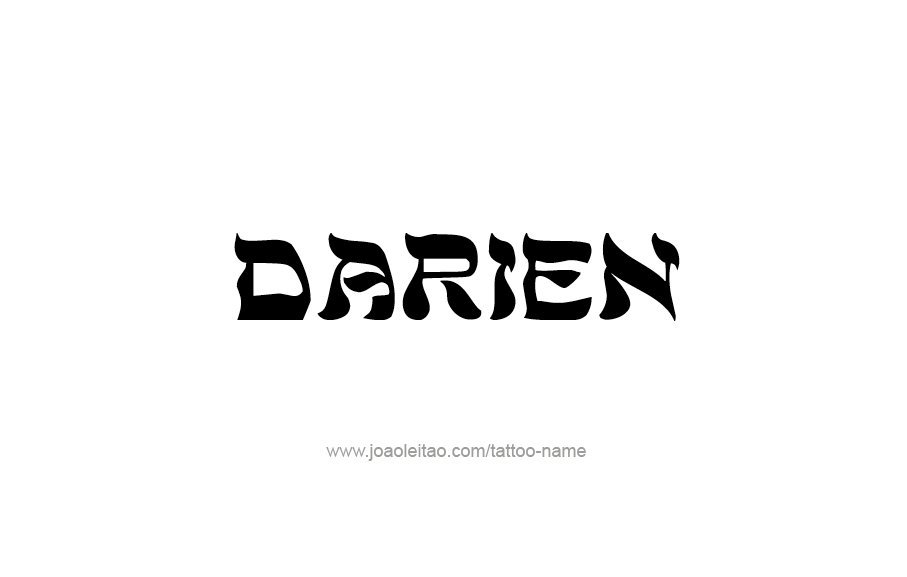 Tattoo Design  Name Darien   