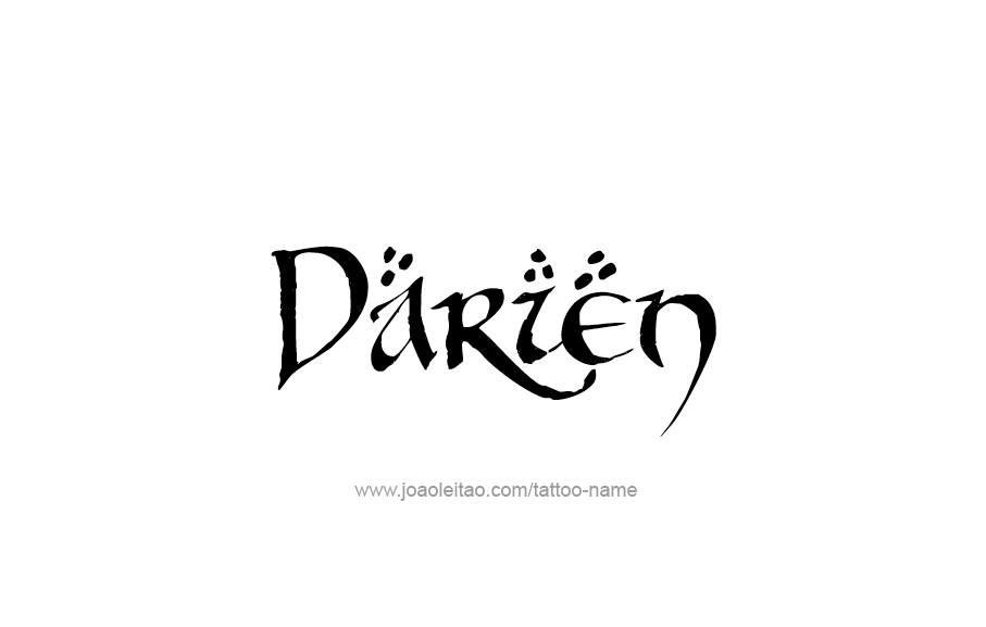 Tattoo Design  Name Darien   