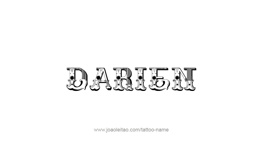 Tattoo Design  Name Darien   