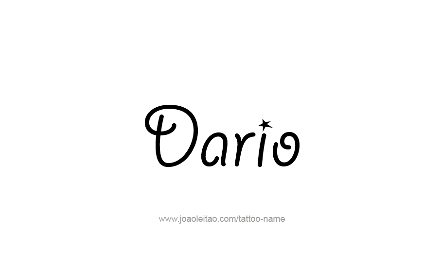 Tattoo Design  Name Dario   