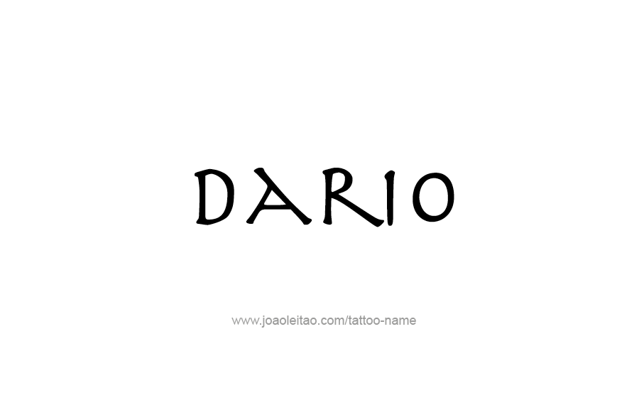 Tattoo Design  Name Dario   