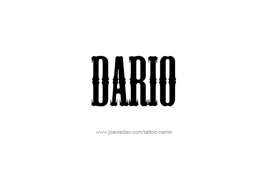 Tattoo Design  Name Dario   