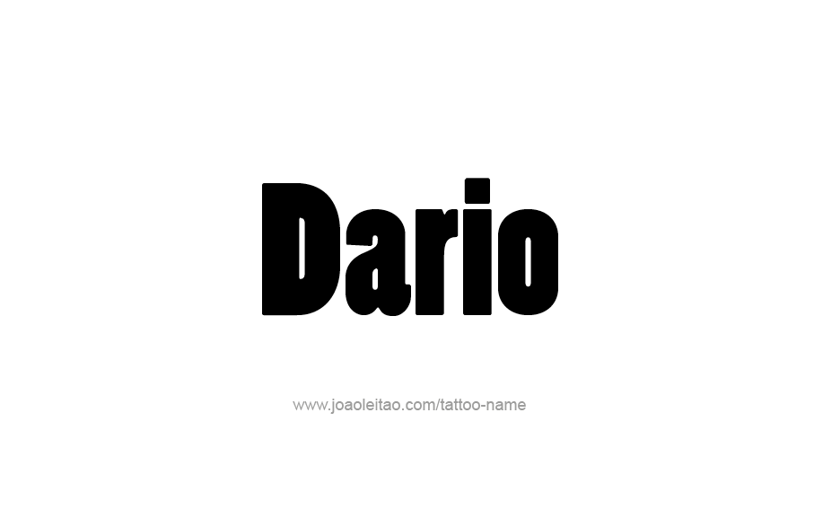 Tattoo Design  Name Dario   