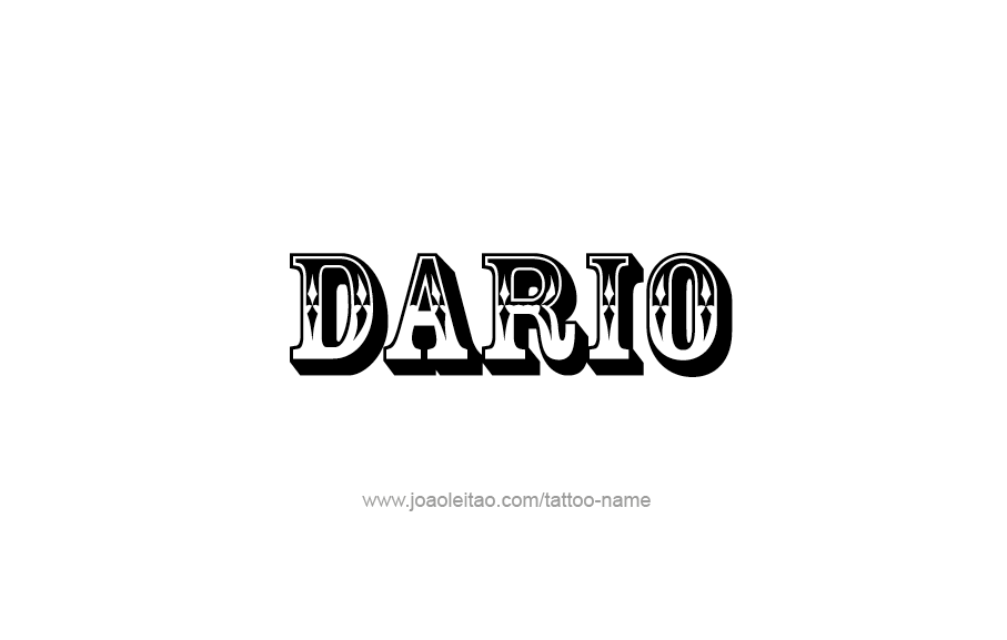 Tattoo Design  Name Dario   