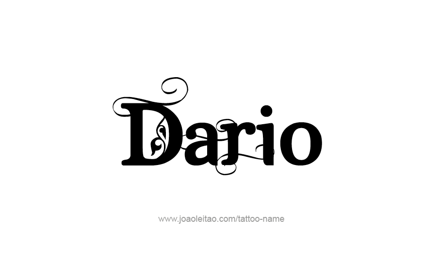 Tattoo Design  Name Dario   