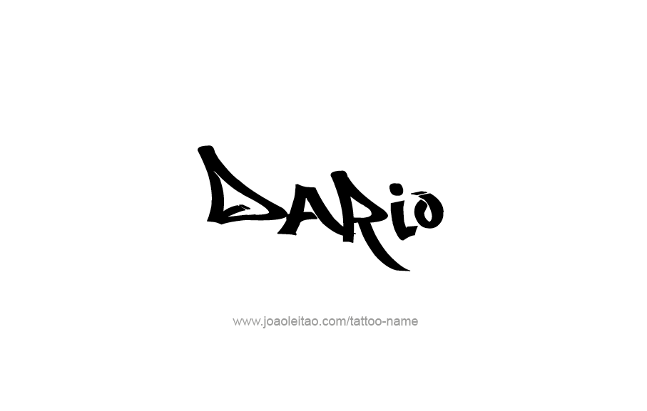 Tattoo Design  Name Dario   