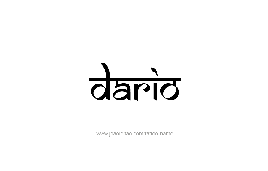 Tattoo Design  Name Dario   