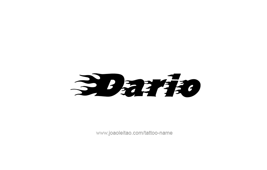 Tattoo Design  Name Dario   