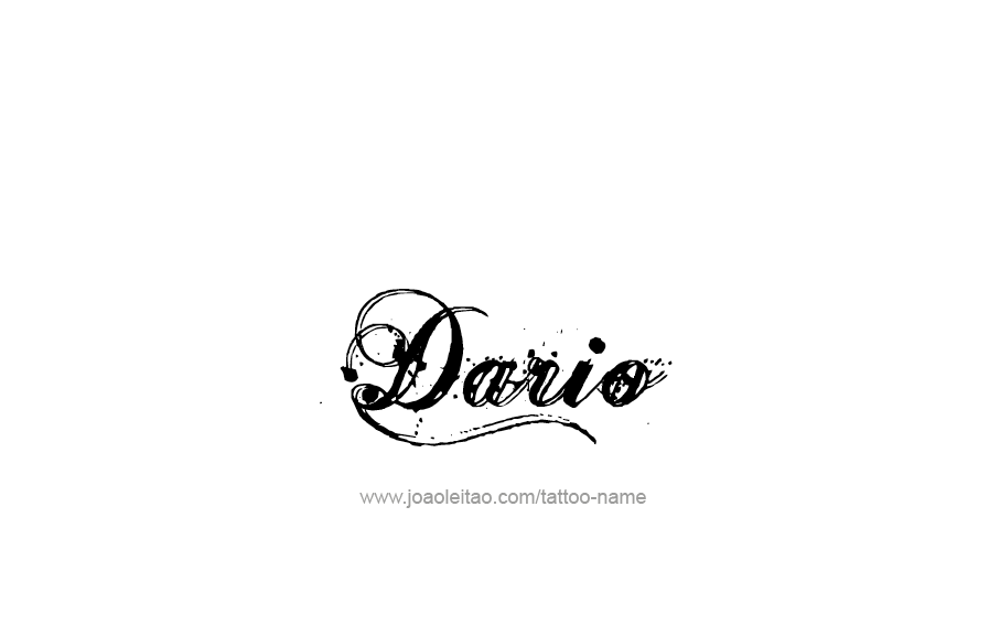 Tattoo Design  Name Dario   