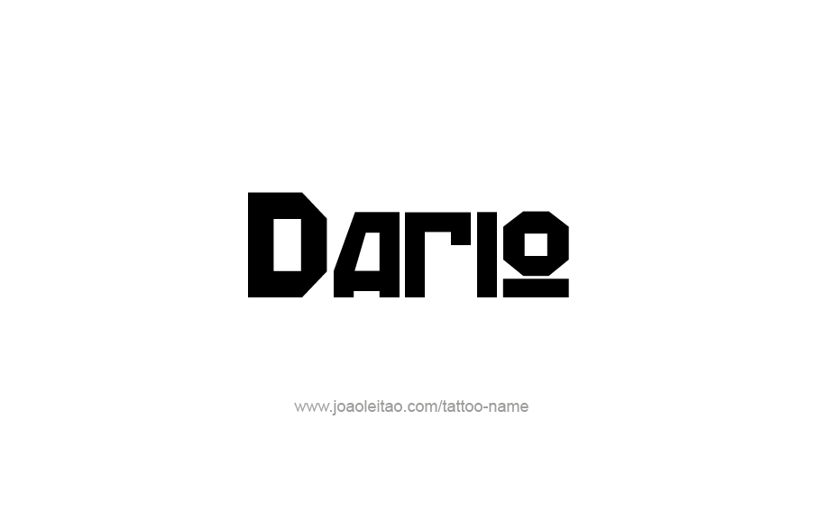 Tattoo Design  Name Dario   