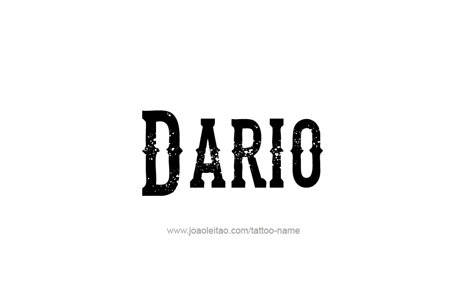 Tattoo Design  Name Dario   