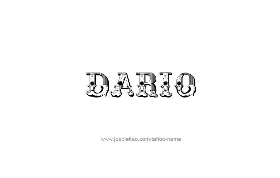 Tattoo Design  Name Dario   