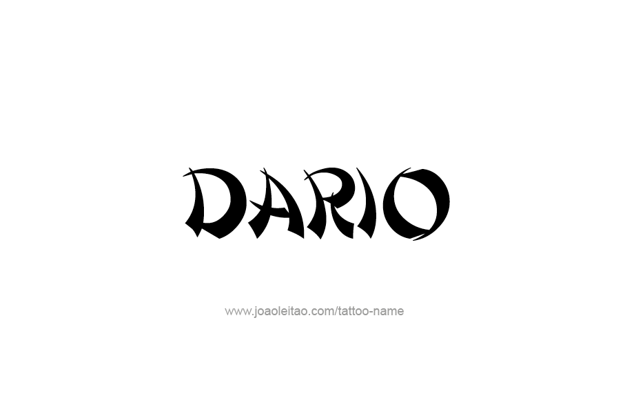 Tattoo Design  Name Dario