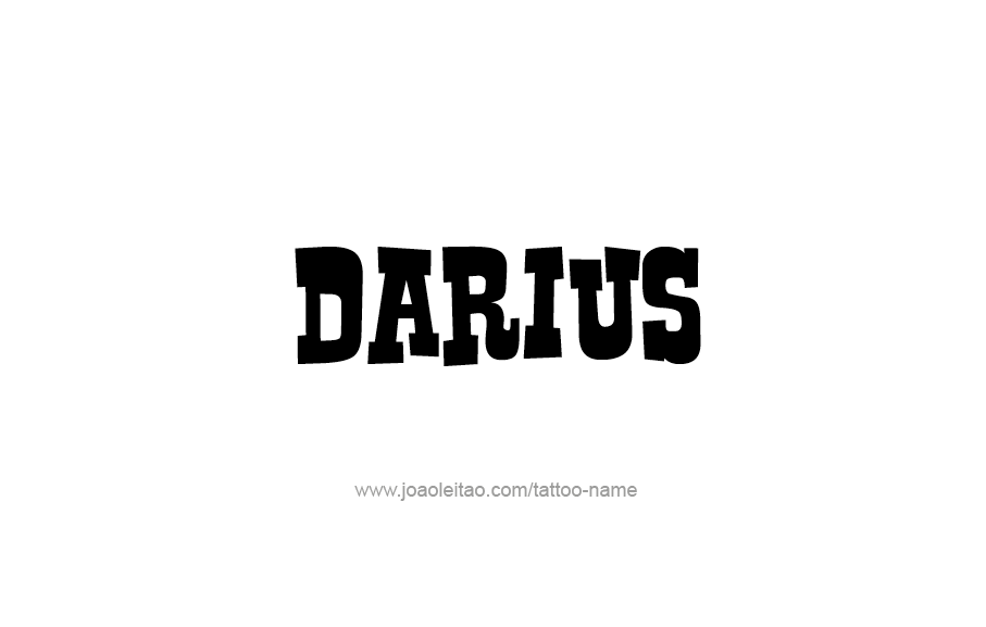 Tattoo Design  Name Darius   