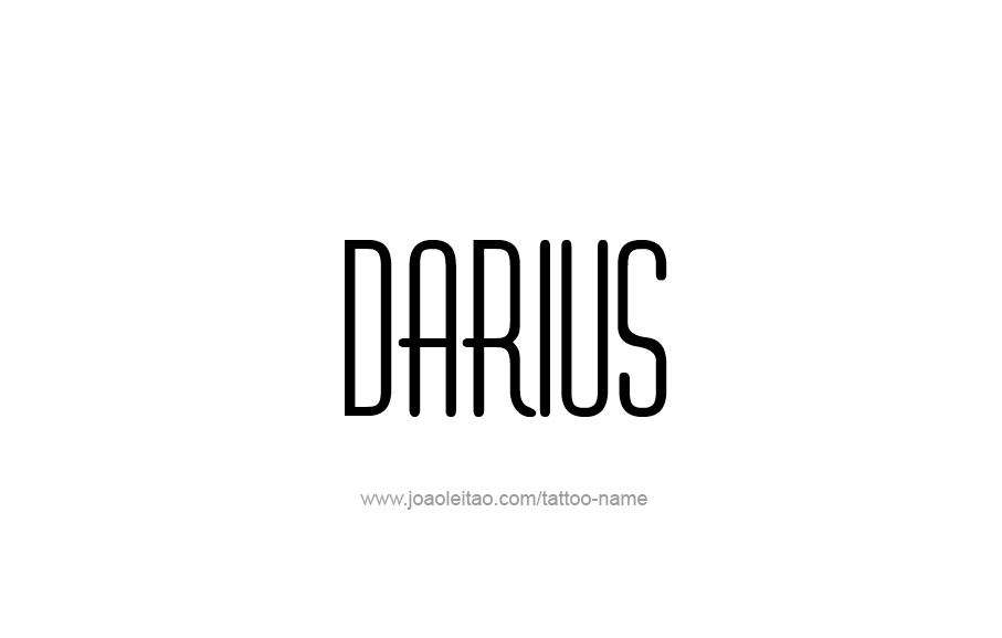 Tattoo Design  Name Darius   