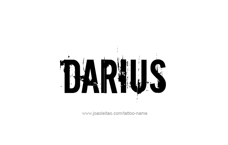 Tattoo Design  Name Darius   