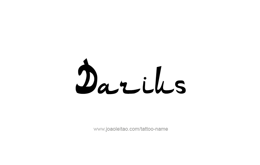 Tattoo Design  Name Darius   