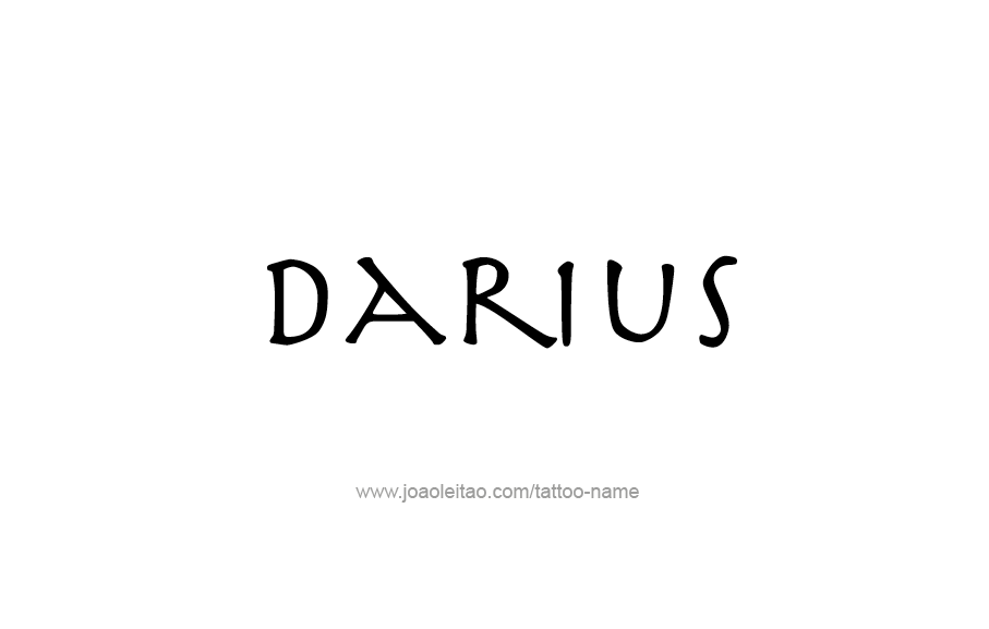 Tattoo Design  Name Darius   