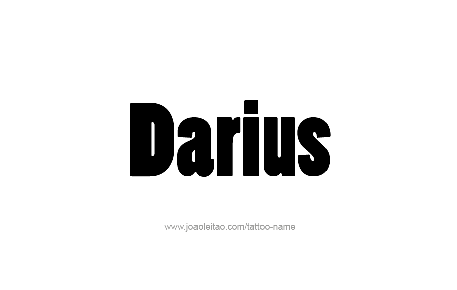 Tattoo Design  Name Darius   