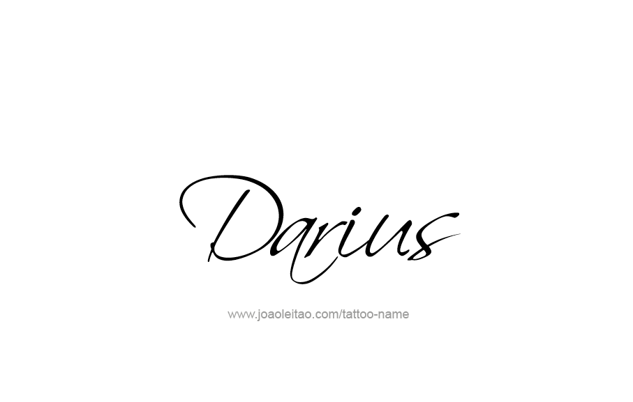 Tattoo Design  Name Darius   