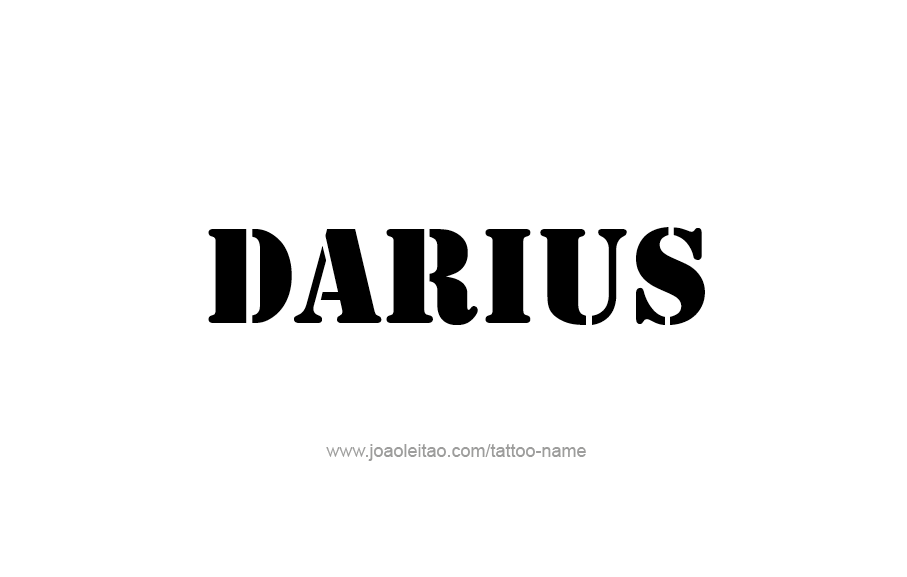 Tattoo Design  Name Darius   