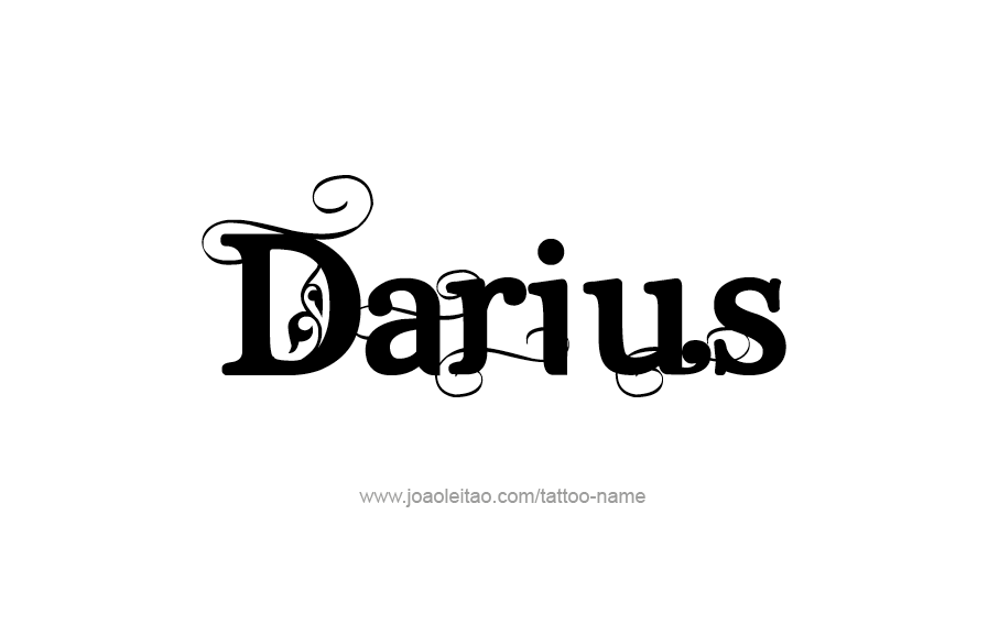 Tattoo Design  Name Darius   