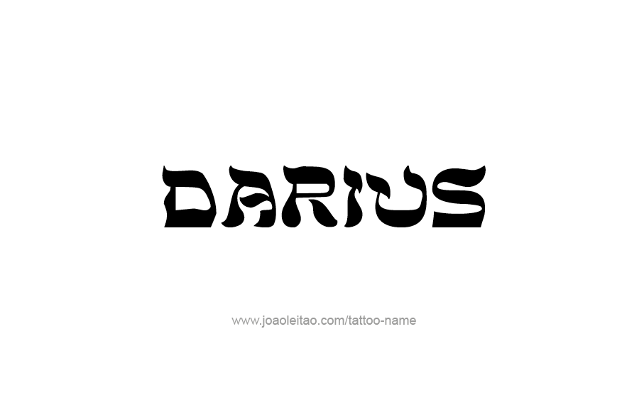 Tattoo Design  Name Darius   