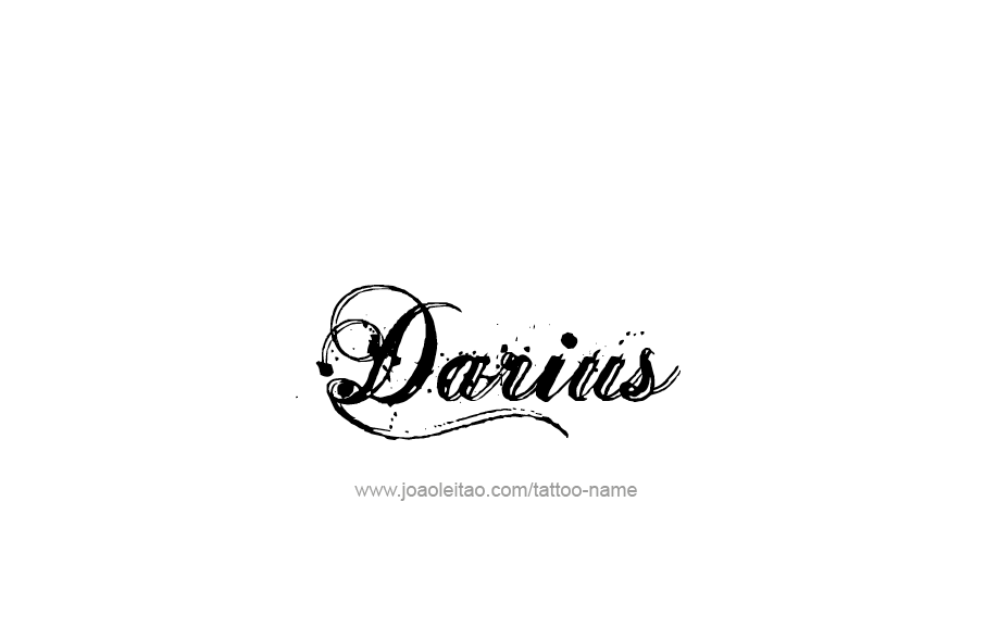 Tattoo Design  Name Darius   