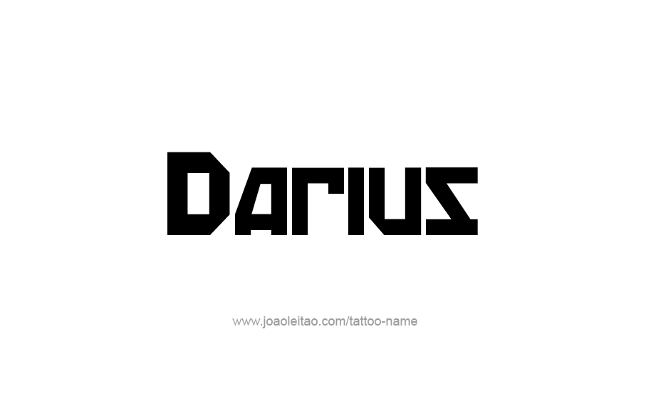 Tattoo Design  Name Darius   