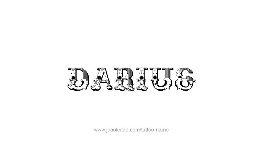 Tattoo Design  Name Darius   