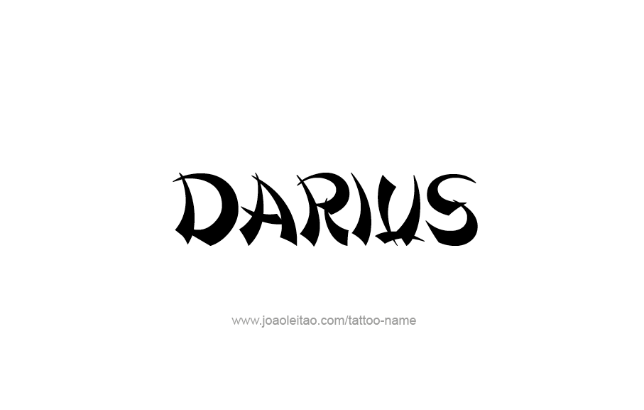 Tattoo Design  Name Darius