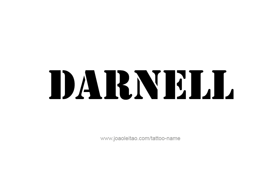 Tattoo Design  Name Darnell   