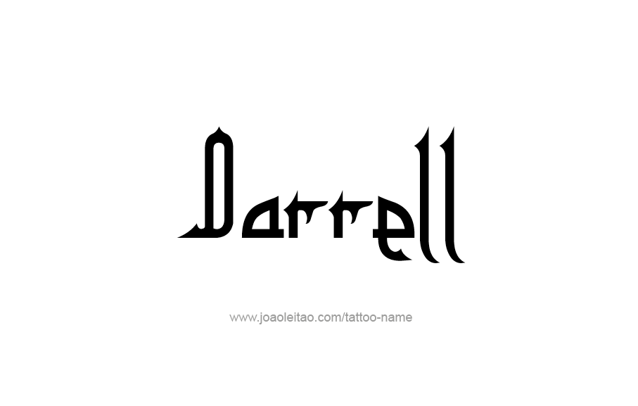 Tattoo Design  Name Darrell   