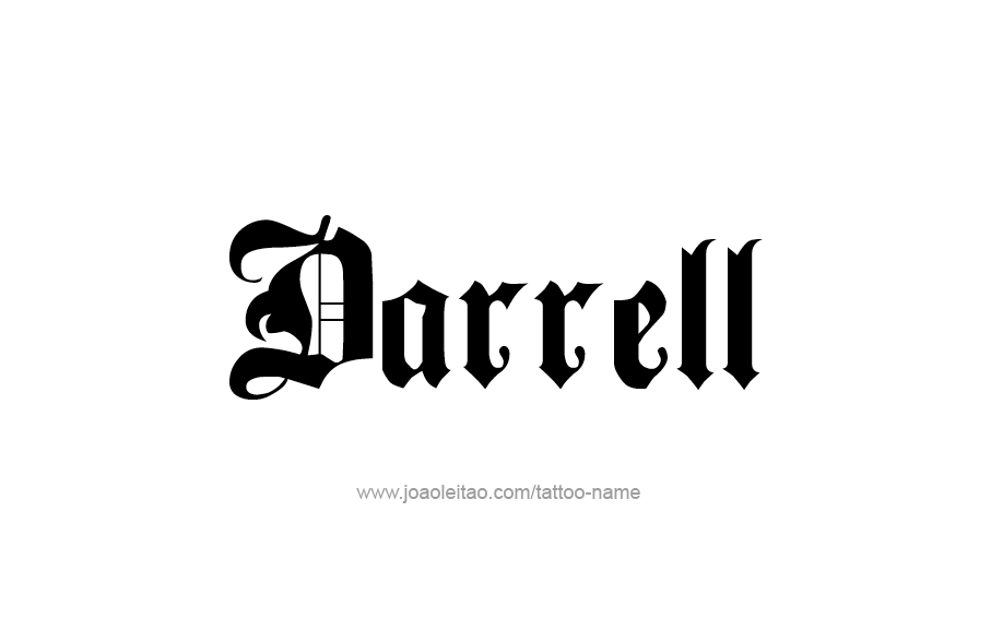 Tattoo Design  Name Darrell   