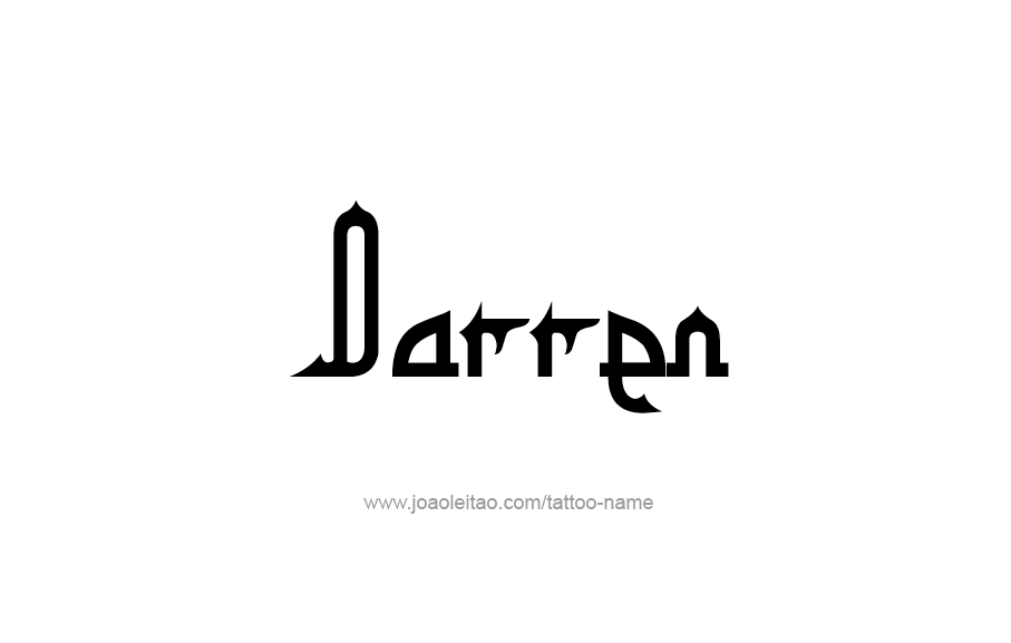 Tattoo Design  Name Darren   