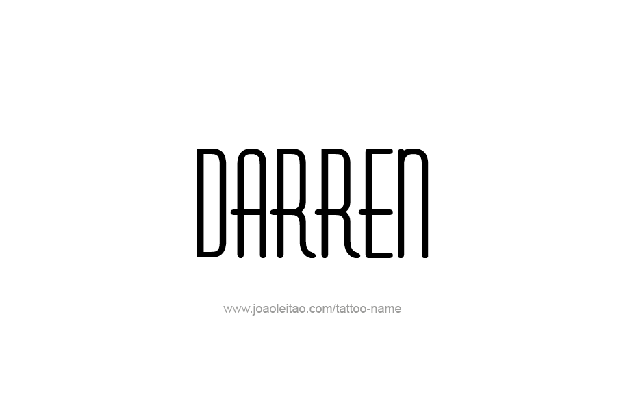 Tattoo Design  Name Darren   