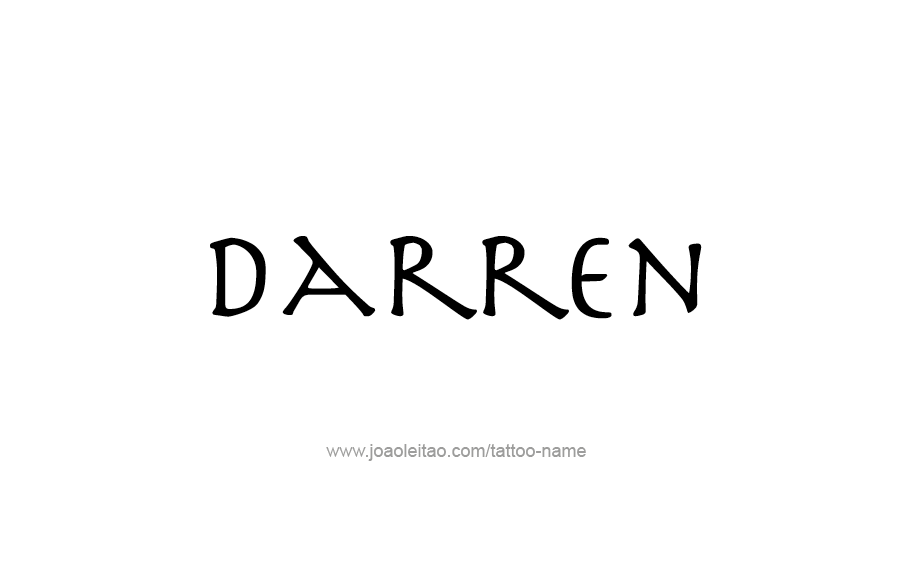 Tattoo Design  Name Darren   