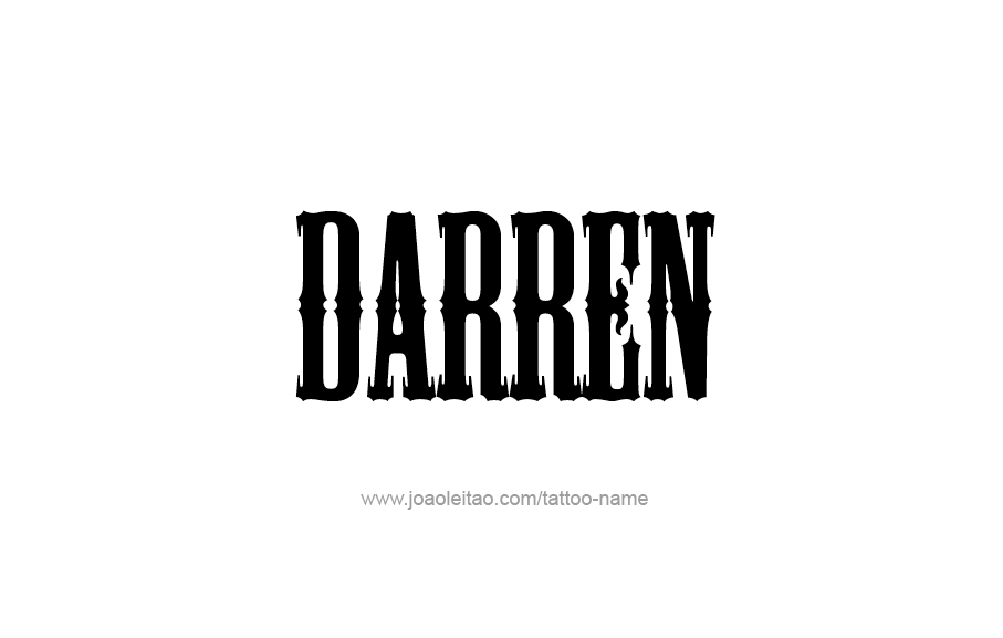 Tattoo Design  Name Darren   