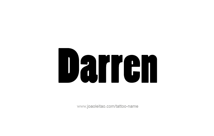 Tattoo Design  Name Darren   