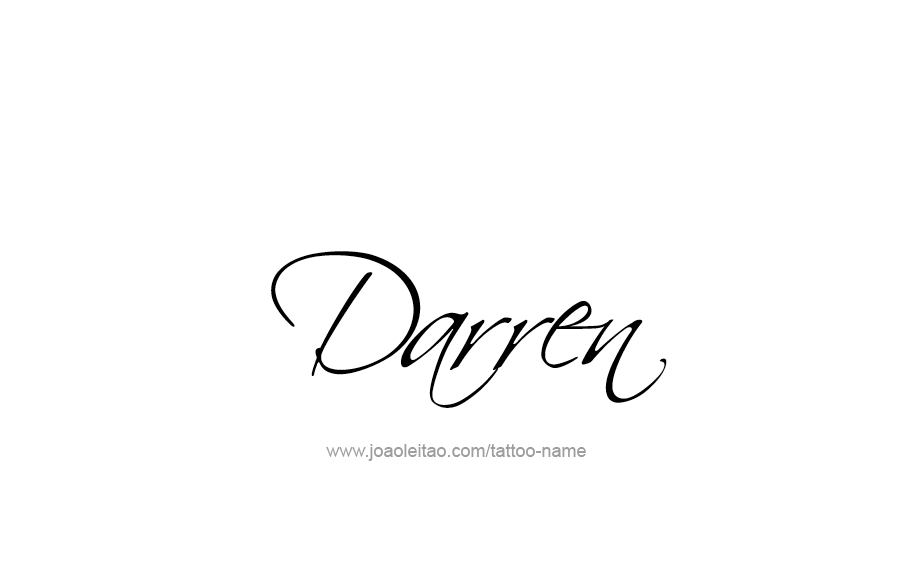 Tattoo Design  Name Darren   