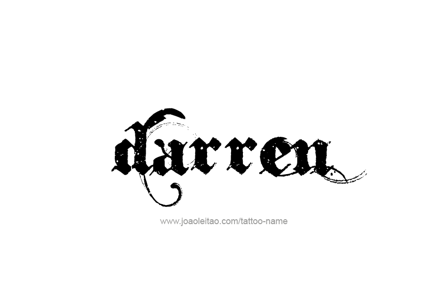 Tattoo Design  Name Darren   