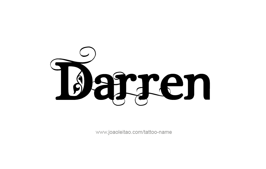 Tattoo Design  Name Darren   