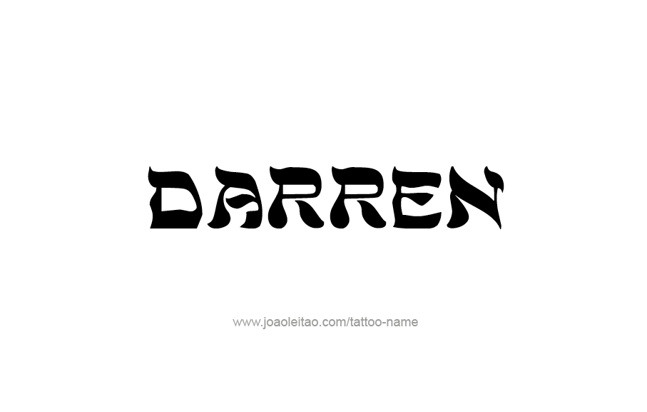 Tattoo Design  Name Darren   