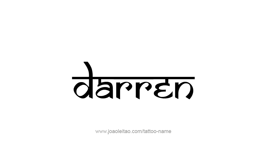 Tattoo Design  Name Darren   